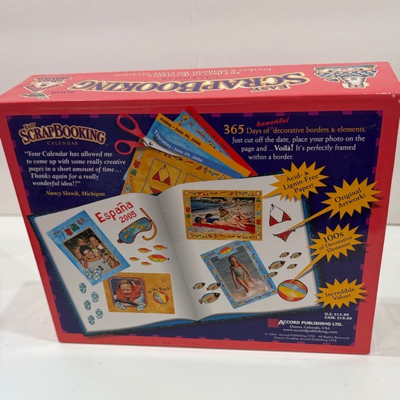 Easy Scrapbooking Calendar-365 days of decorative borders & elements. - Picture 3 of 9